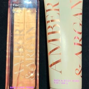 Bath & Body Amber & Argan Body Mist and Lotion